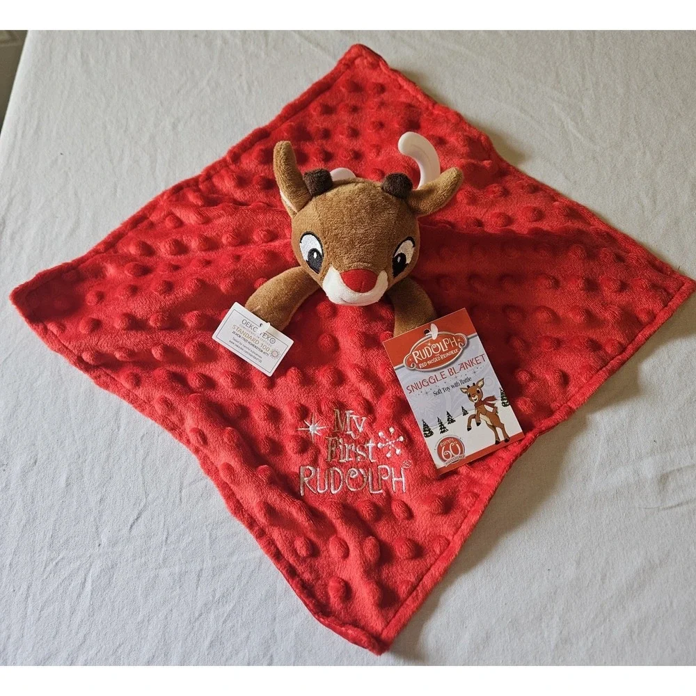 Rudolph Red Nosed Reindeer My First Rudolph Security‎ Blanket Lovey 10